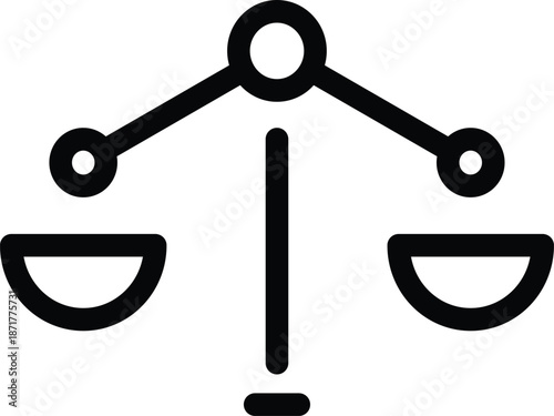 Balance scales representing justice and law