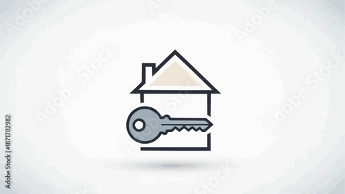 House key icon symbolizing real estate ownership and property access.