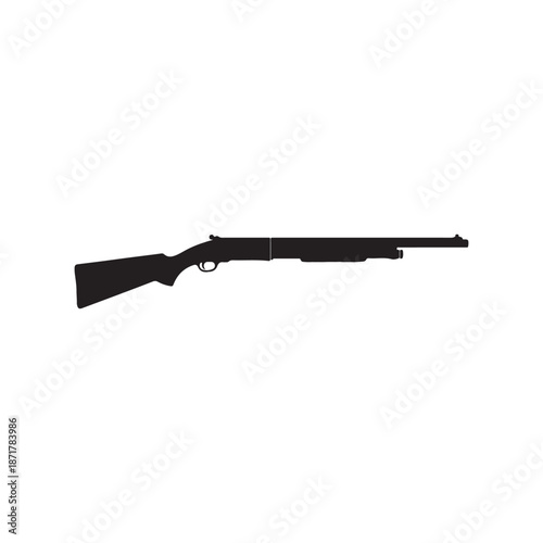 Shotgun silhouette vector flat illustration design