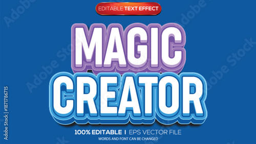 3d text effect magic creator theme