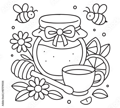 Bold-and-Easy-Cottage-Stuff -Coloring -Pages -For -Adults And Kids 