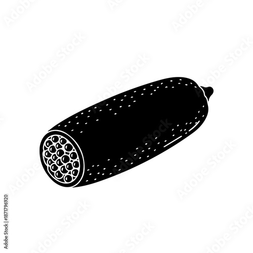 Black cylindrical device with ports