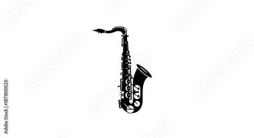 Saxophone instrument close up view.