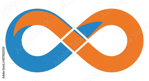 Abstract Orange and Blue S-Curve Overlapping Design for Corporate Identity and Dynamic Energy Motion