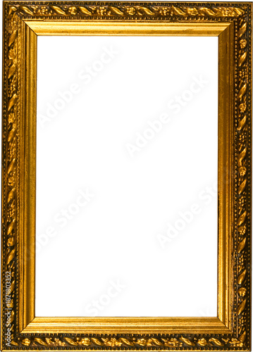 Set of antique gold frame isolated
