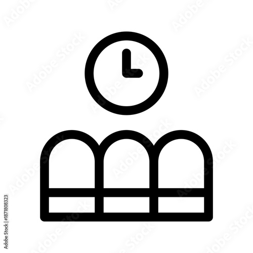 Waiting Area Icon Vector Symbol Design Illustration