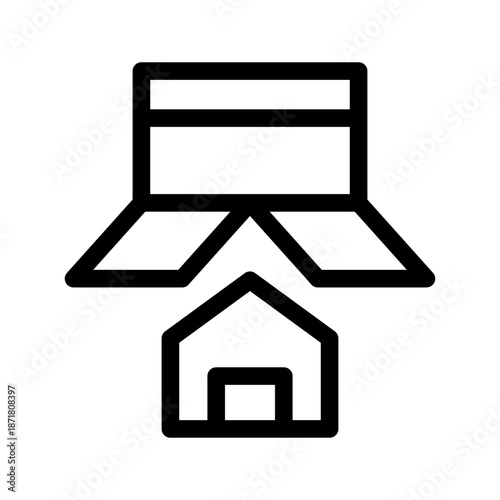 Moving House Icon Vector Symbol Design Illustration