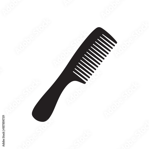 Comb silhouette vector flat illustration design on white background
