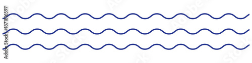 Water waves. Set of wavy zigzag lines. Wave thin line background. Vector zigzag and wavy horizontal underline. Vector illustration