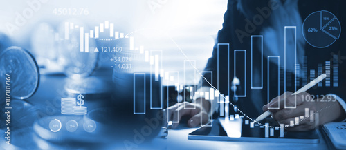 Tableau sur toile Finance, banking and investment, Asset allocation, budget management