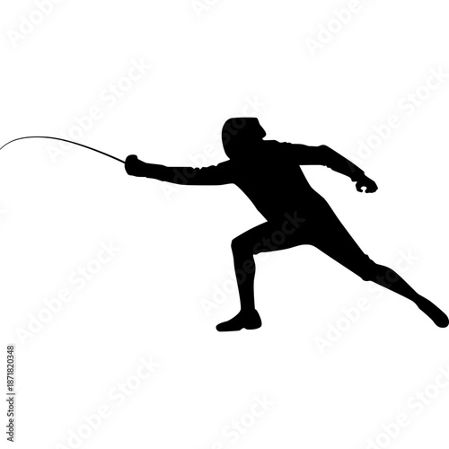 Fencer Silhouette Illustration
