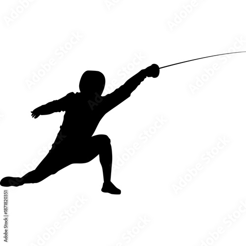 Fencer Silhouette Illustration