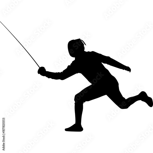 Fencer Silhouette Illustration