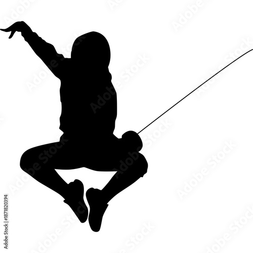 Fencer Silhouette Illustration