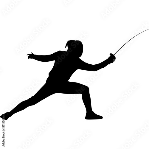 Fencer Silhouette Illustration