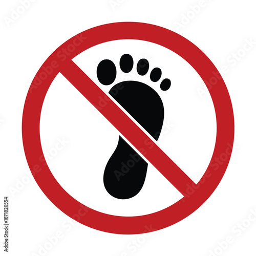 No entry foot symbol