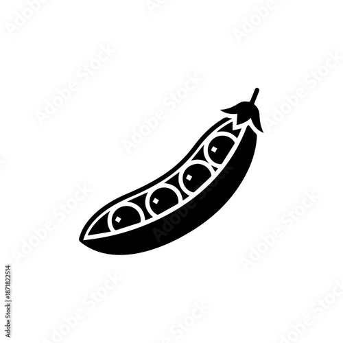 Black and white bean illustration