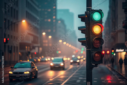 traffic light in the city