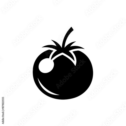 Single black tomato