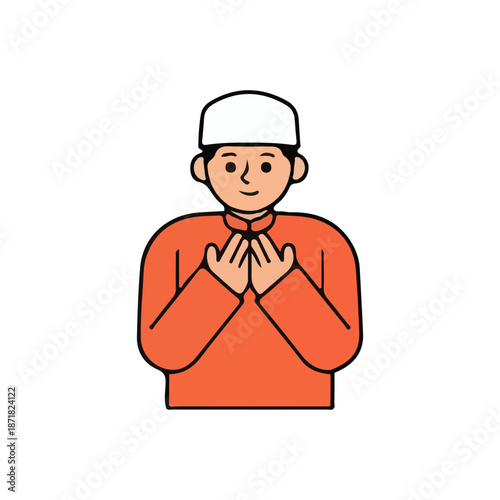 Muslim Man Praying Dua