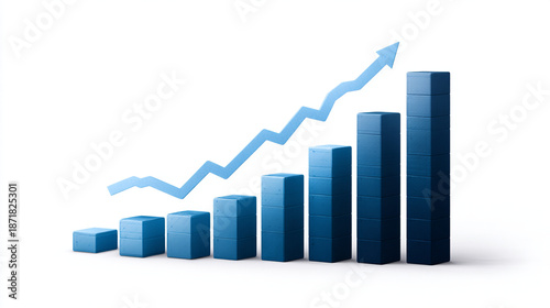 Business Growth Chart with Rising Blue Arrow and Bar Graph Columns Isolated on White Free Download Business Growth Chart with Rising Blue Arrow and Bar Graph Columns Isolated on White - GFXLoad