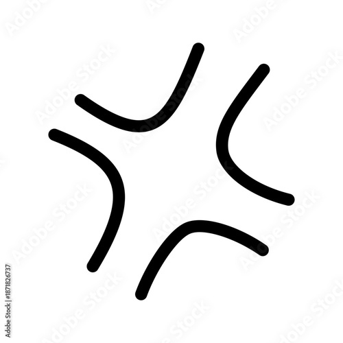 Angry Mark Icon Vector Symbol Design Illustration