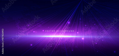 Scene pink connection network background with lines glowing.