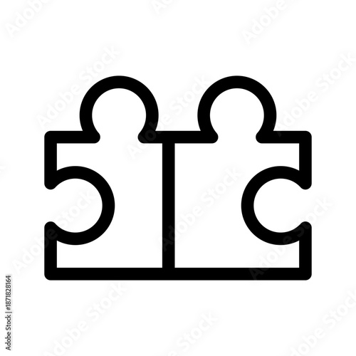 Jigsaw Puzzle Icon Vector Symbol Design Illustration