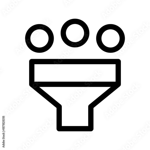 Filtering Process Icon Vector Symbol Design Illustration