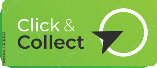 Click & Collect Button with Arrow Icon – Green Modern E-commerce CTA