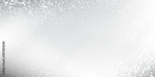 Abstract dot transparant foil background with metal mirror texture. Chrome gradient surface with light simple art
