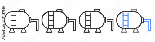 The Ultimate storage Styles with Variations Line of icon set vector illustration