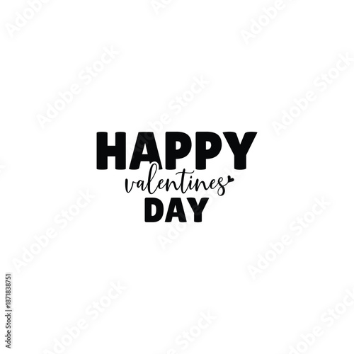 Happy valentines day, Happy valentines day beautiful text design, Happy valentines day vector illustration.
