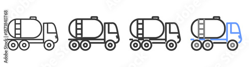 The Ultimate tank Styles with Variations Line of icon set vector illustration