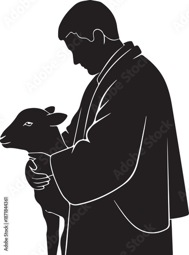 Man holding lamb