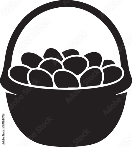 Full basket of grapes