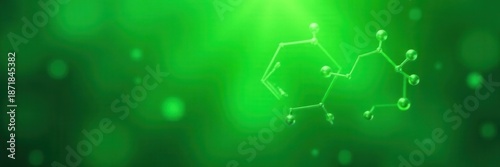 Abstract green background with chemical formulas overlay , green technology, compound