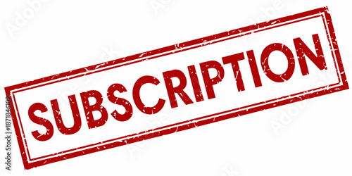 Red Subscription Stamp Imprint grunge