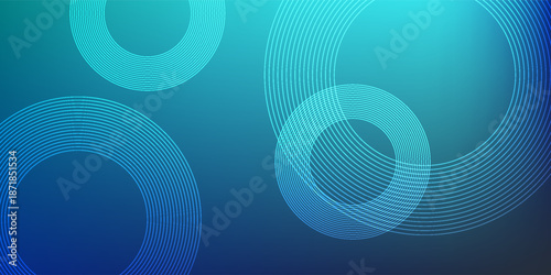 Blue-green gradient studio room, abstract background pattern, walls and floor reflect neon lights, dark tones and feel  speed of digital technology connected blue-green background. Future technology.