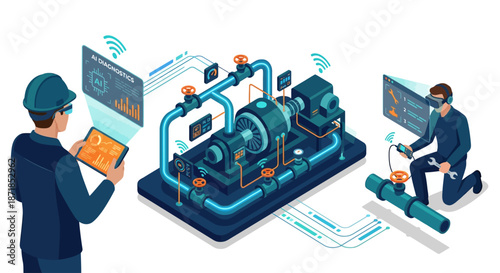 Mining Safety Isometric Concept: Smart Utilities & Emergency Response