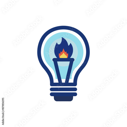 Illuminated light bulb idea