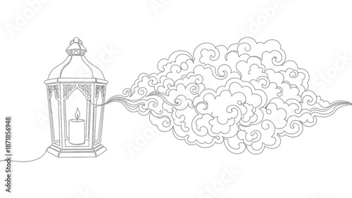 lantern with smoke coming out