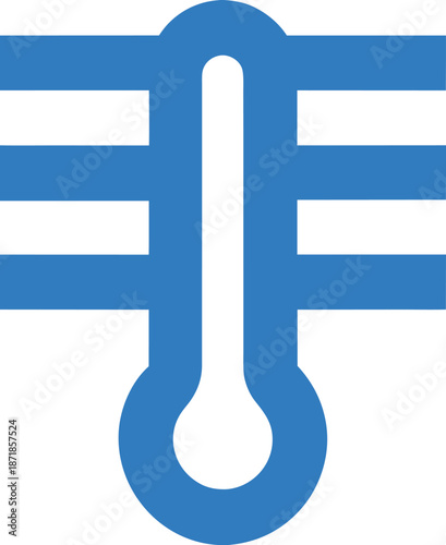 hvac thermometer vector illustration on transparent background