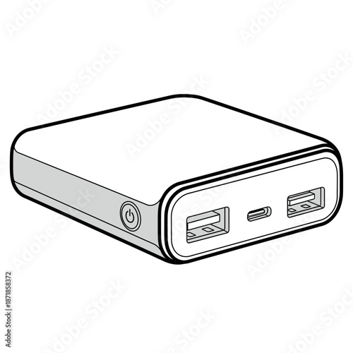 Portable Power Bank with USB Ports.