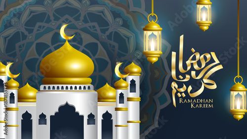 marhaban ya ramadhan illustrations sosial media post design