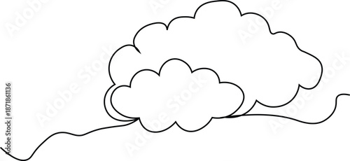 Clouds sky weather icons. Vector hand drawn line art illustration set of nature clouds doodle isolated.