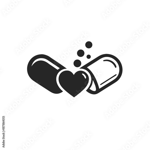 Heart Health Supplements Icon, Wellness Support