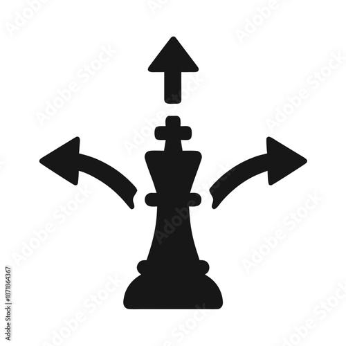 Strategic Decision Direction Icon, Leadership Choices