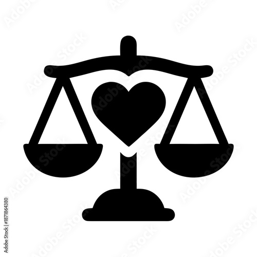 Health Balance Scale Icon, Ethical Wellness Choice