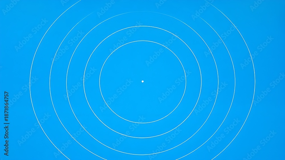 Obraz premium velodrome. Top-down view of concentric blue lines on a velodrome surface. event key visuals, club posters, designed for sports event promotions and stadium branding, used by event planners.